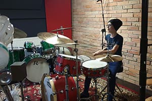 Miko Moon in childhood during his musical beginnings.