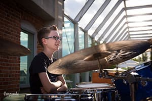Miko Moon in childhood during his musical beginnings.