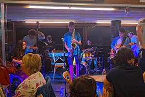 Miko Moon during a jam session.