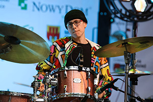 Miko Moon during a performance on stage.