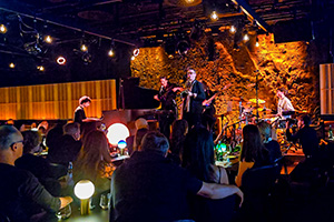 Miko Moon during a performance on stage.