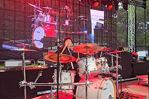 Miko Moon during a performance on stage.
