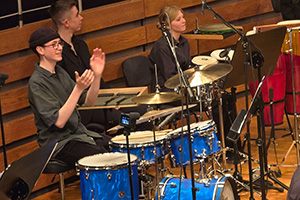 Miko Moon during a performance with orchestra.