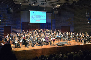 Miko Moon during a performance with orchestra.