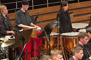 Miko Moon during a performance with orchestra.