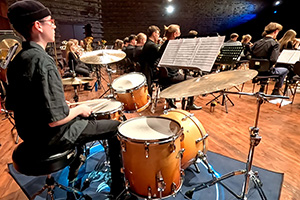 Miko Moon during a performance with orchestra.