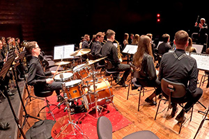 Miko Moon during a performance with orchestra.