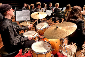 Miko Moon during a performance with orchestra.