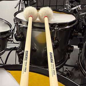 Close-up of Rohema drumsticks.