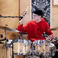Recording studio interior.